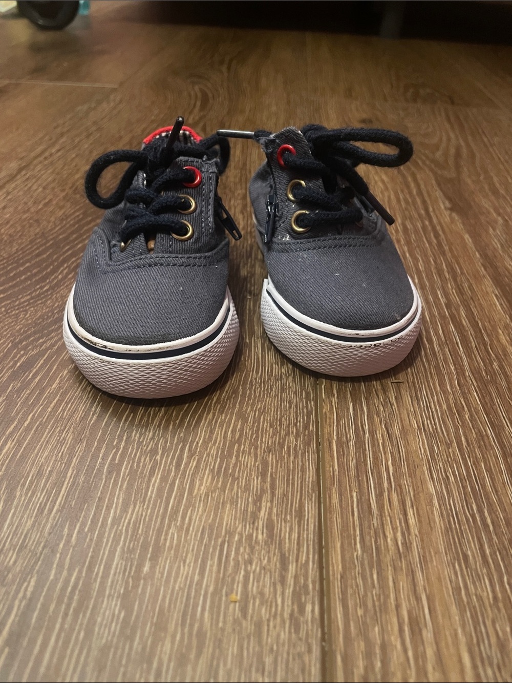 Navy blue infant sneakers
